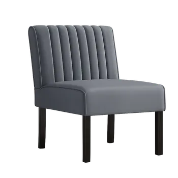 Křeslo Křeslo relaxační, nohy dřevěné, látka šedá, BYRON