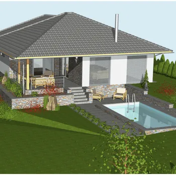 Zahradní dekorace 3D grafické návrhy - vizualizace