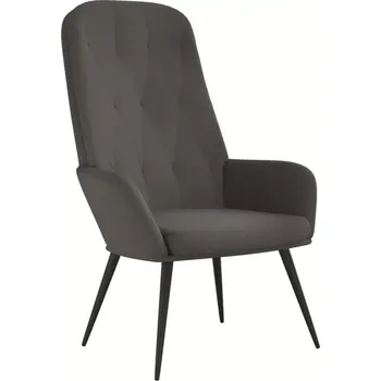 Křeslo Křeslo relaxační, nohy dřevěné, látka šedá, TYRION 2