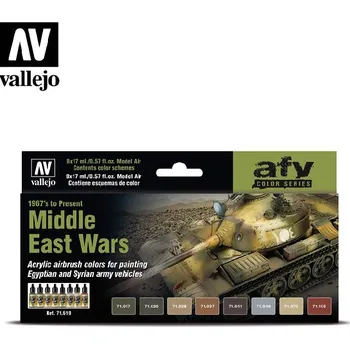 Modelářská barva Vallejo - Model Air Set 71619 Middle East Wars 1967 to Present 8x17 ml.