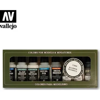 Modelářská barva Vallejo - Game Color Set 73999 Auxiliaries and washes 8x17 ml.