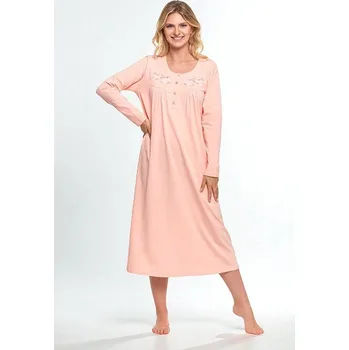 Dámská noční košile Dámská košilka Rosalia broskvová s růžemi L