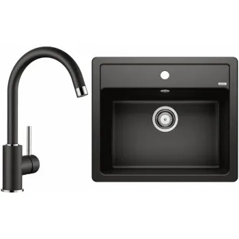 Granitový dřez Blanco Set 07-C 25 Legra 6 Černá + Mida Černá