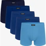 Pánské boxerky ATLANTIC 5Pack - odstíny modré M modrá