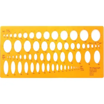 Šablona GRAPH'IT na elipsy 4-35mm