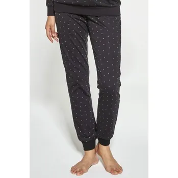 Dámská móda Dámské pyžamo Cornette 460/298 Cora - s kapucí Černá L