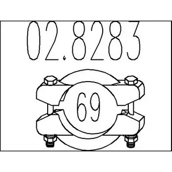 Těsnění výfuku MTS Spojovací trubky výfukového systému MTS 02.8283