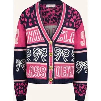 Dámský svetr Vingino Dívčí Pletený Kardigan Mindy, tmavě modrá / růžová, 164