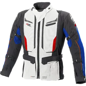 Moto bunda moto bunda BÜSE AGADIR, šedá/ modrá/ červená Velikost Buse: 62 (5XL) - standardní délka