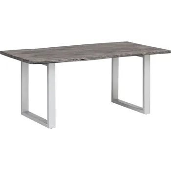 Jídelní stůl Jídelní stůl 170x90 Frankfurt III stříbrné nohy akácie (Jídelní stůl masiv kovové nohy)