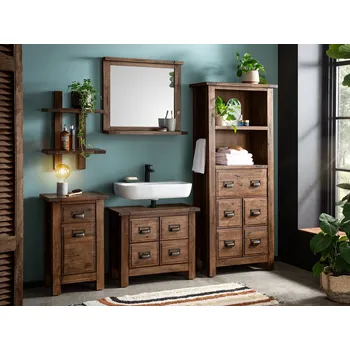 Koupelnový nábytek Masivní koupelnový nábytek Amazonas recyklovaná borovice (Masivní nábytek do koupelny)