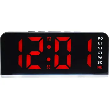 Budík JVD Digitální budík do sítě s červenými číslicemi JVD SB8033.3