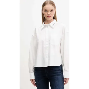 Pánská košile Bavlněná košile Tommy Jeans DW0DW21455 bílá 00X, vel. XS