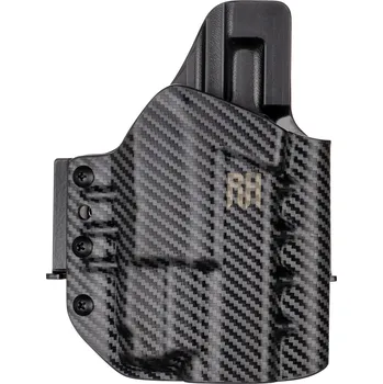 Příslušenství pro sportovní střelbu RH Holsters FROGY - Glock 19 Gen3-5 - Glock 19X/45 + Glock GTL II - vnější kydexové pouzdro - poloviční sweatguard - carbon Pouzdro je pro: Pravák