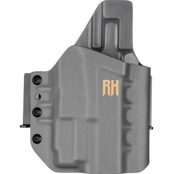 Příslušenství pro sportovní střelbu RH Holsters FROGY - Glock 19 Gen3-5 - Glock 19X/45 + Glock GTL II - vnější kydexové pouzdro - poloviční sweatguard - tmavě šedá Pouzdro je pro: Pravák