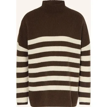 Dámský svetr Mrs & Hugs Dámský Svetr S Kašmírem, tmavě hnědá / krémová, 42