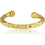 Meucci Otevřený náramek s kladívkovým efektem GOLD