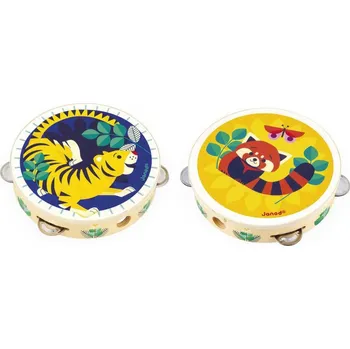 Hudební nástroj pro děti Janod Dřevěný hudební nástroj Tamburína Gioia