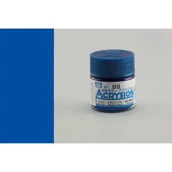 Modelářská barva Gunze - Acrysion - N088 - Metallic Blue - Kovově modrá 10ml