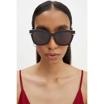 Sluneční brýle Sluneční brýle Bottega Veneta dámské, černá barva, BV1296SA 99X, vel. 57