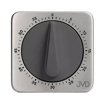 Kuchyňská minutka JVD Stříbrná mechanická minutka JVD DM79.2
