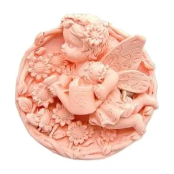 Mýdlo Silikonová forma na mýdlo andílek s konvičkou