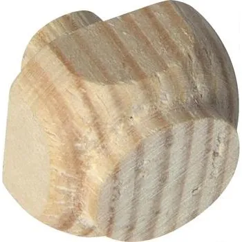 Nábytkové kování Dřevěná ozdobná krytka šířka 20, výška 20, čep o 10, délka čepu 8 mm, borovice