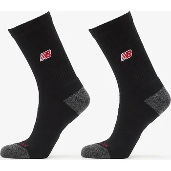 Pánské ponožky Ponožky New Balance Active Premium Crew Socks 2-Pack Black XL