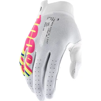 Moto rukavice rukavice ITRACK, 100% - USA (bílá)