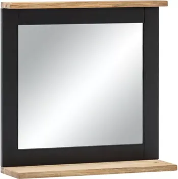 Zrcadlo Koupelnové zrcadlo s poličkou Milan masiv (Dřevěné zrcadlo do koupelny)