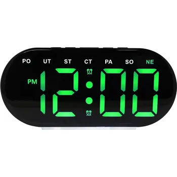 Budík JVD Digitální budík do sítě se zelenými číslicemi JVD SB8035.1 (s LED podsvícením)