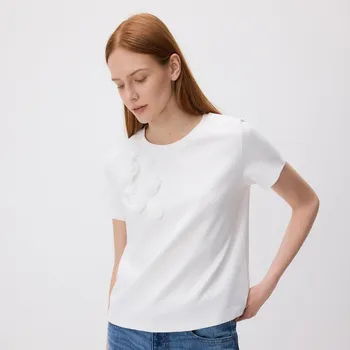 Dámské tričko Reserved - Oversized tričko s ozdobami - vícebarevná - 566GA-MLC - 566GA-MLC-XXL