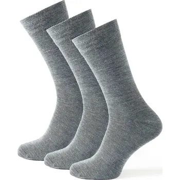 Pánské ponožky Ponožky Zulu Diplomat Merino 3 pack Velikost ponožek: 39-42 / Barva: světle šedá