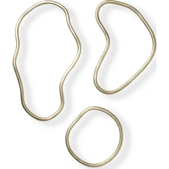 Podložka pod hrnec POND, sada 3 ks, mosaz, ferm LIVING - doprava zdarma od 2999 Kč