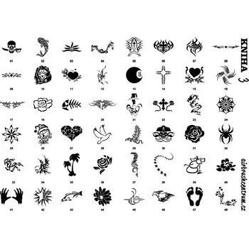 Odstranitelné tetování Airbrushcentrum - Kniha šablon pro airbrush dočasné tetování 03