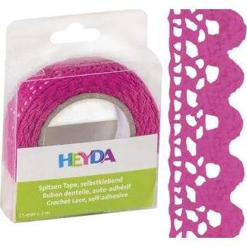 Lepicí páska Páska samolepicí 1,5cm x 2m textilní pink