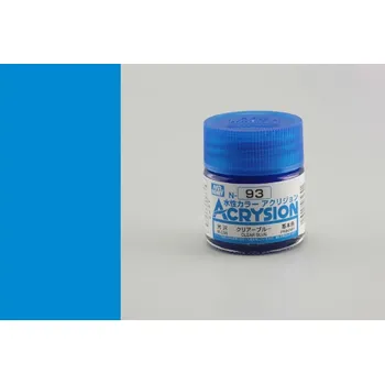 Modelářská barva Gunze - Acrysion - N093 - Clear Blue- Transparentní modrá 10ml