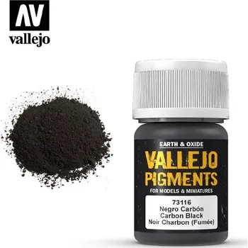 Vallejo - Pigmenty 73116 Carbon Black (Smoke Black) 35 ml.