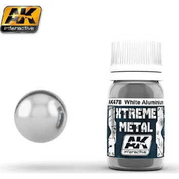 AK Interactive - Xtreme Metal - White Aluminium 30ml.