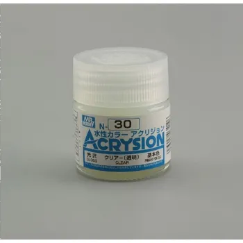 Modelářská barva Gunze - Acrysion - N030 - Clear - Lesklý lak 10ml