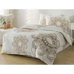 XPOSE® Mikroplyšové povlečení HARMONY Exclusive - béžové 140x200 cm, 70x90 cm, Mikroplyš + Prodloužená možnost vrácení zboží do 50 dnů