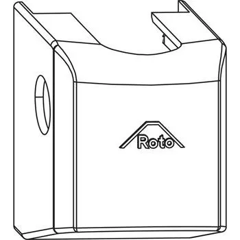 Stavební výplň ROTO NX krytka rohového ložiska P PVC R01.1 přírodně stříbrná