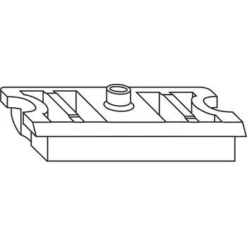 Dveřní kování ROTO NT/NX Náběh pro štulp montáž falcová vůle 12 mm šedý