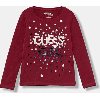 Dívčí tričko Dětské tričko s dlouhým rukávem Guess K5BI00.J1314.9BYA burgundské 83X, vel. 105-112