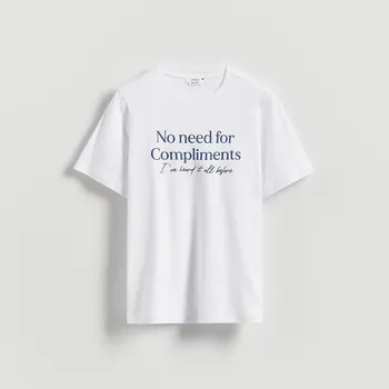 Dámské tričko Reserved - Tričko s potiskem - krémová - 487GA-01X - 487GA-01X-M