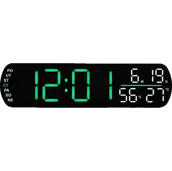 Budík JVD Digitální moderní budík do el. sítě JVD SB5512.4 se zelenými LED číslicemi (LED osvětlení)