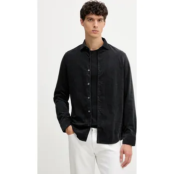 Pánská košile Manšestrová košile Marc O'Polo pánská, černá barva, slim, s klasickým límcem, 529738842104 99X, vel. M