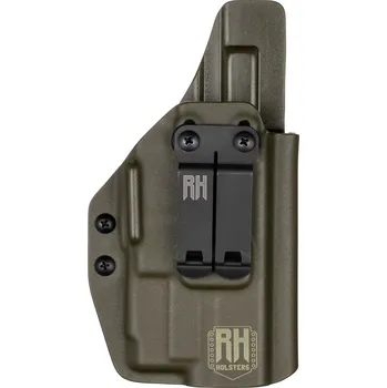 Příslušenství pro sportovní střelbu RH Holsters SHARKY - Glock 19 Gen3-5 - Glock 19X/45 + Glock GTL II - vnitřní kydexové pouzdro - plný sweatguard - olivová Pouzdro je pro: Pravák