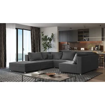 Sedací souprava Rohová rozkládací sedačka DENVER - grafitová - Lincoln 90