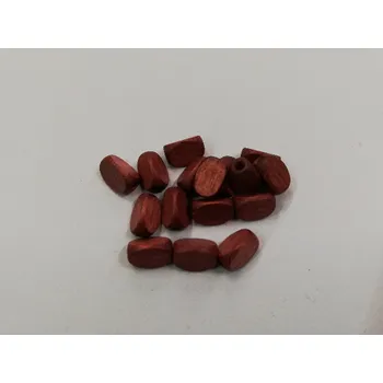 Dětské navlékací korálky Dřevěné korálky - trojhranný ovál cihlový - 9x5mm - 16ks